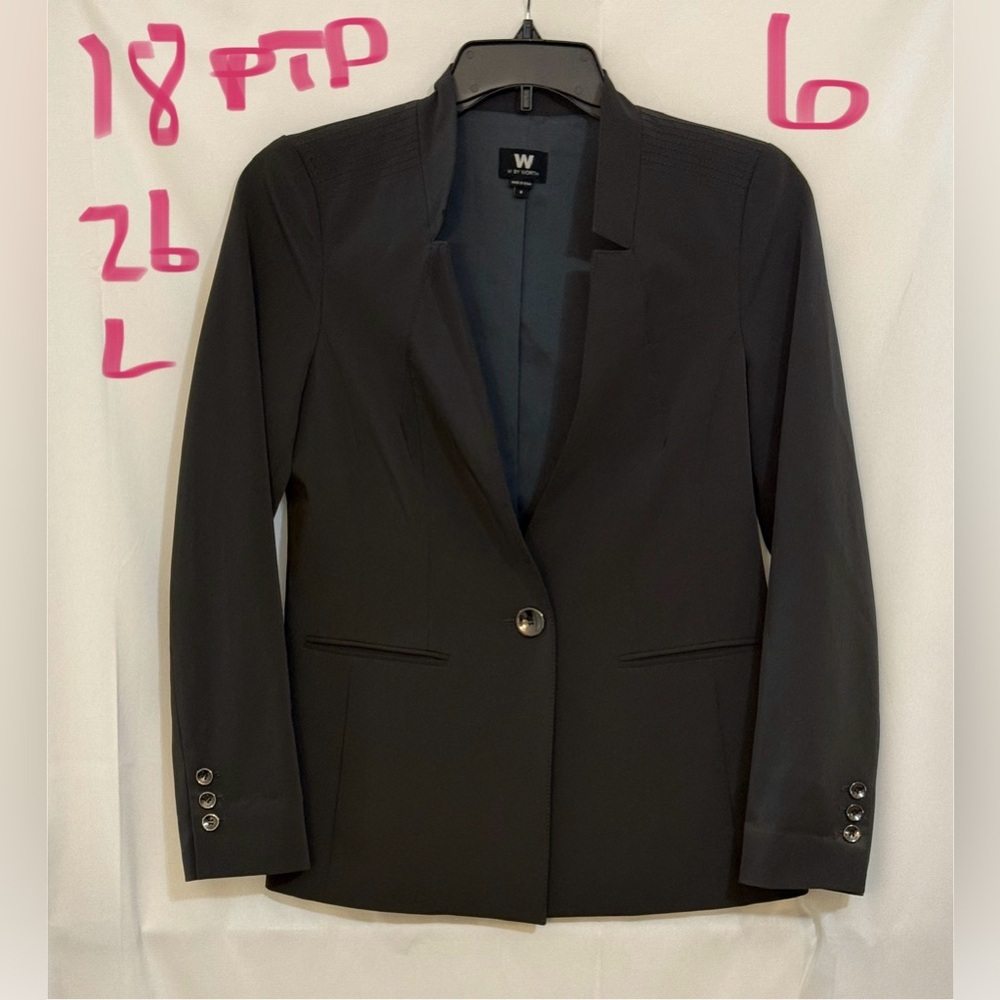 W by Worth Black Blazer Tailored Suit Jacket